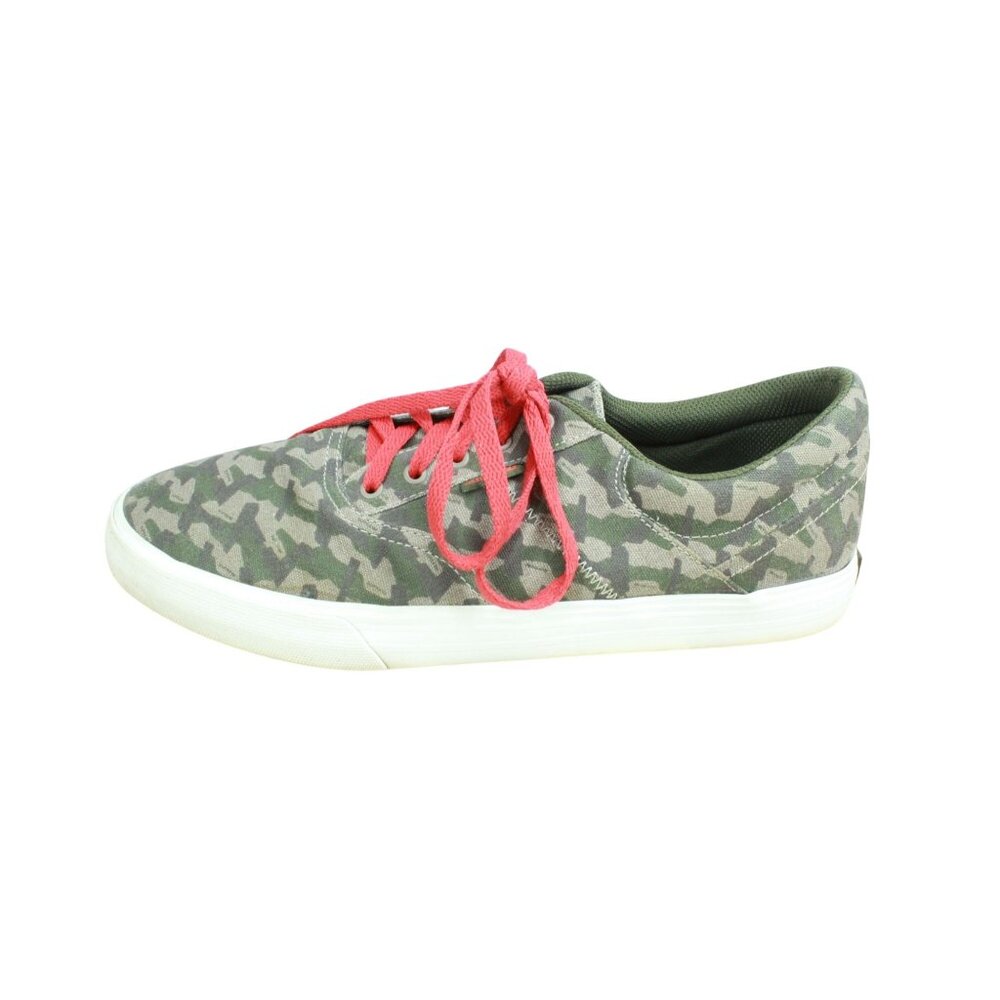 Supra Green Red Camouflage Canvas Skateboarding Shoes Size 13